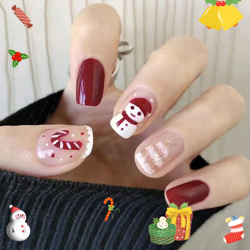 پرس کریسمس روی ناخن